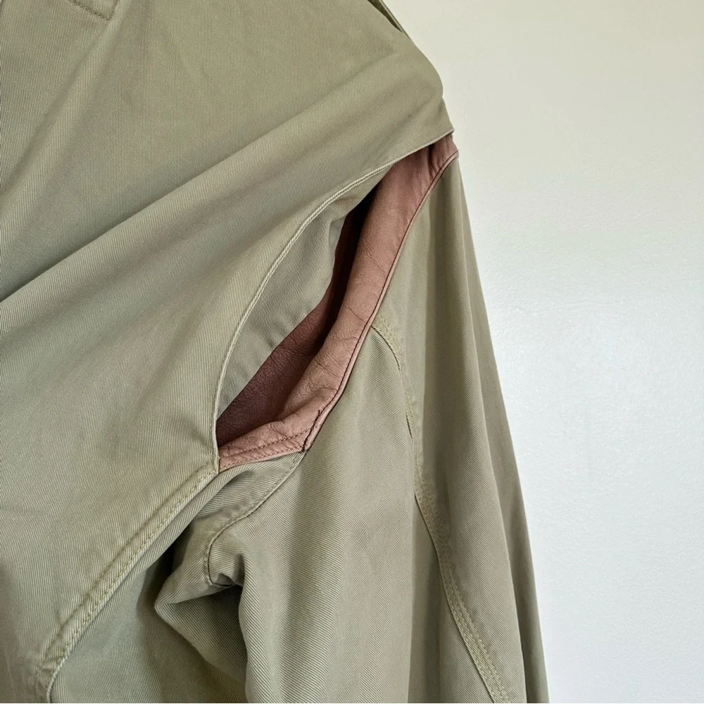 ORVIS Vintage Khaki Beige Chore Canvas Field Utility Jacket Size XL 46-48